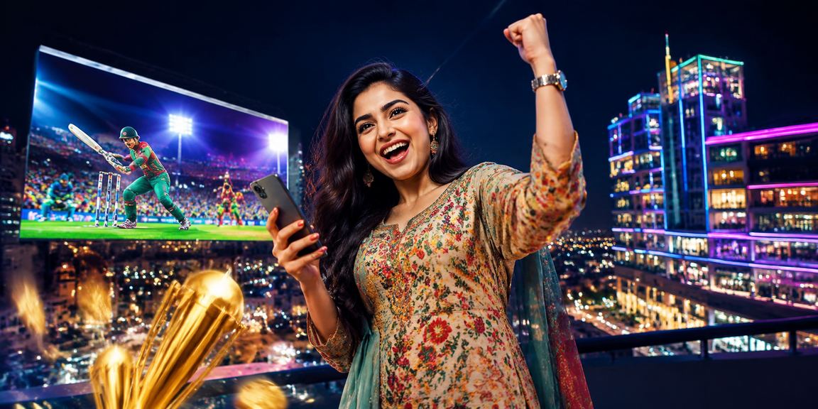 রংপুরে নিয়ন আলোয় ক্রিকেট বেটিং উপভোগ করছেন একজন তরুণ — 735 স্পোর্টস বেটিং লাইভ অডস
